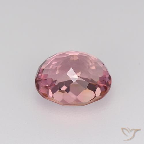 Turmalina Rosado cálido claro natural de 1.38 ct, Ovalada, VVS-VS