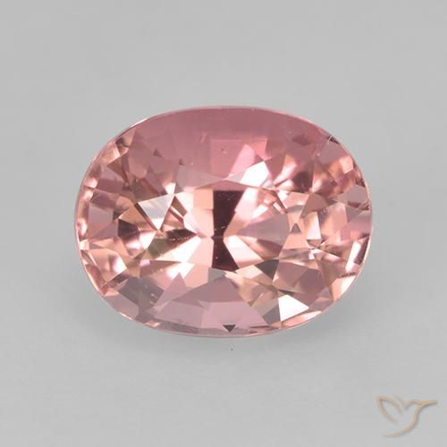 1.63ct Natural Rosado claro turmalina, Ovalada, VVS-VS