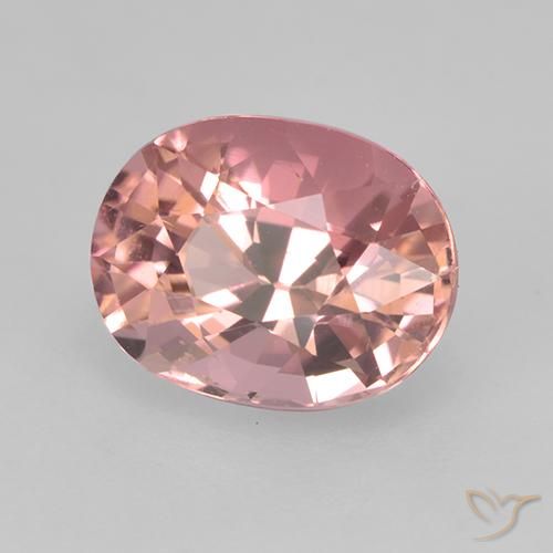 Turmalina Rosado claro natural de 1.63 ct, Ovalada, VVS-VS