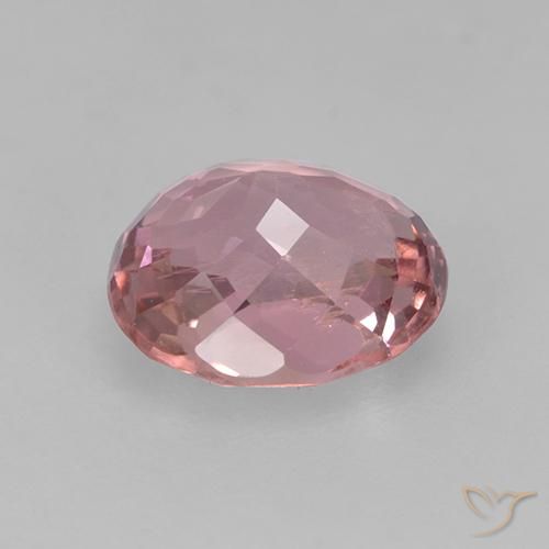Turmalina Rosado cálido claro natural de 1.63 ct, Ovalada, VS