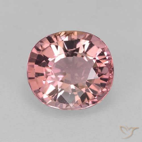 1.57ct Natural Rosa oscuro turmalina, Ovalada, VVS-VS
