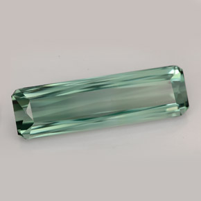 Turmalina verde natural de 14,80 ct, corte esmeralda, VS