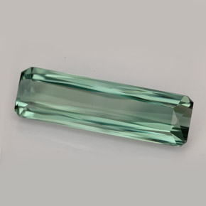 Turmalina verde natural de 14,80 ct, corte esmeralda, VS