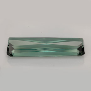 Turmalina verde natural de 14,80 ct, corte esmeralda, VS