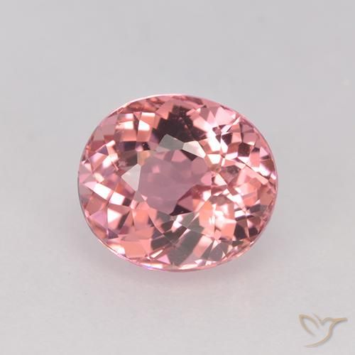 1.44ct Natural Rosado Bubblegum turmalina, Ovalada, VVS-VS