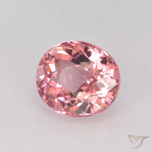 Turmalina Rosado Bubblegum natural de 1.44 ct, Ovalada, VVS-VS