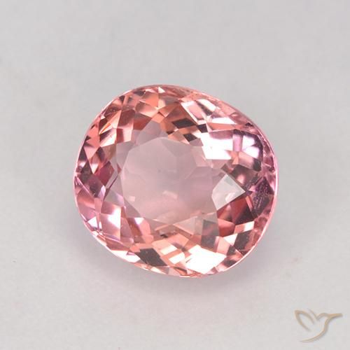 Turmalina Rosado claro natural de 1.61 ct, Ovalada, VVS-VS