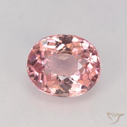 1.51ct Natural Rosado claro turmalina, Ovalada, VVS-VS
