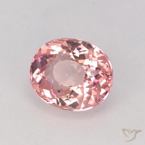 Turmalina Rosado claro natural de 1.51 ct, Ovalada, VVS-VS
