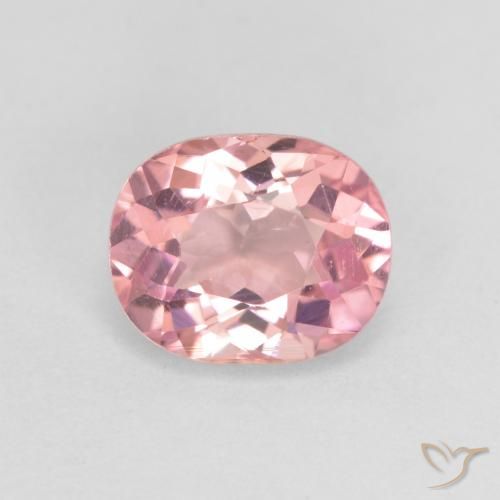 1.32ct Natural Bubblegum rosado claro turmalina, Ovalada, VVS-VS