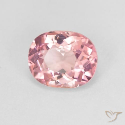 Turmalina Bubblegum rosado claro natural de 1.32 ct, Ovalada, VVS-VS