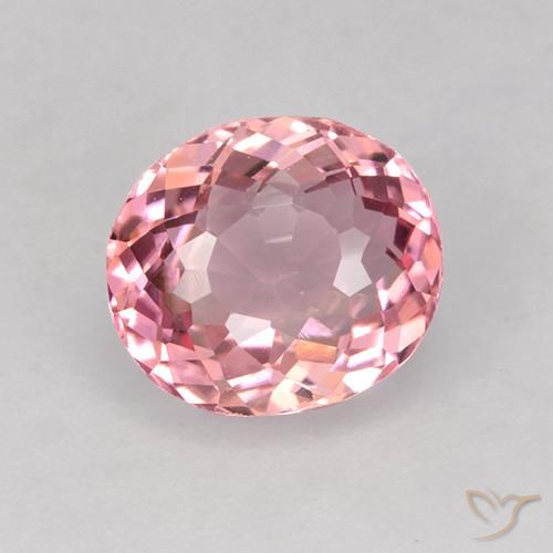 1.60ct Natural Rosado Bubblegum turmalina, Ovalada, VVS-VS