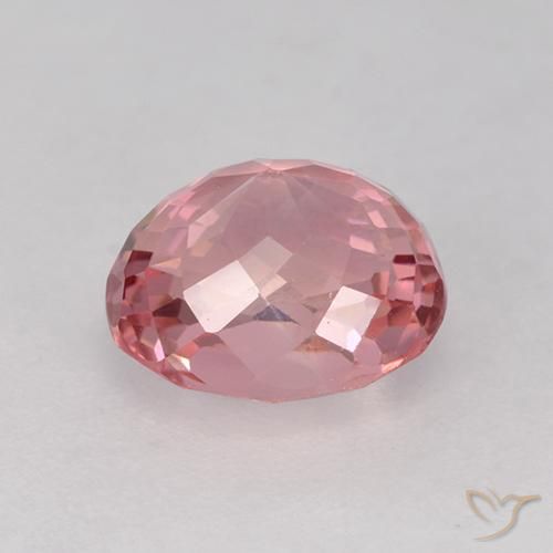 Turmalina Rosado Bubblegum natural de 1.60 ct, Ovalada, VVS-VS
