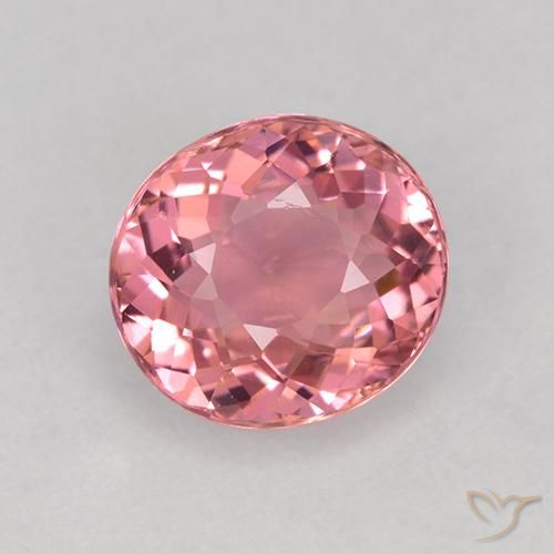 1.49ct Natural Tono rosado cálido Turmalina, Ovalada, VVS-VS