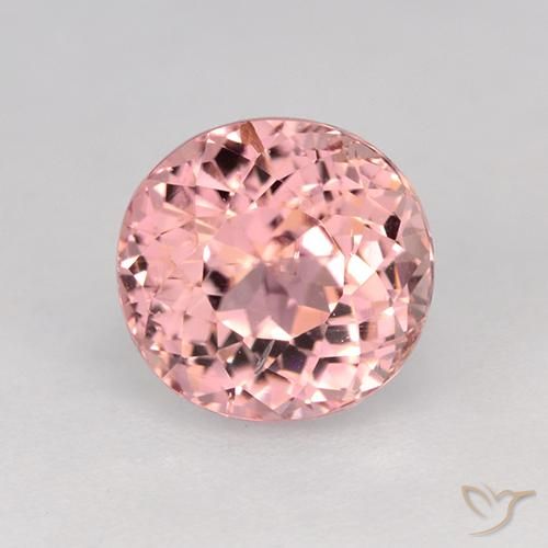 1.66ct Natural Rosado claro turmalina, Ovalada, VS