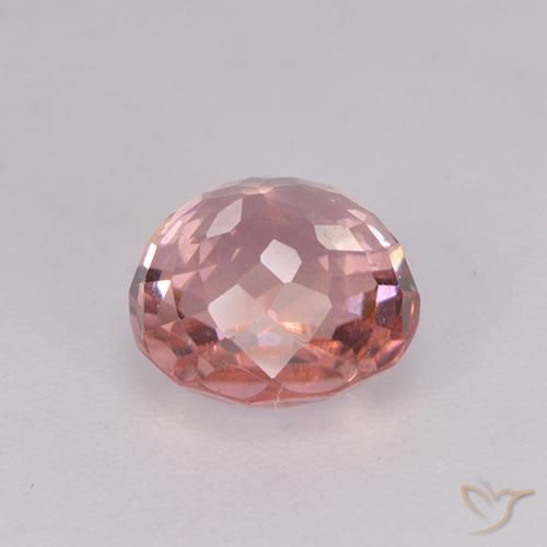 Turmalina Rosado naranja natural de 1.67 ct, Ovalada, VVS-VS