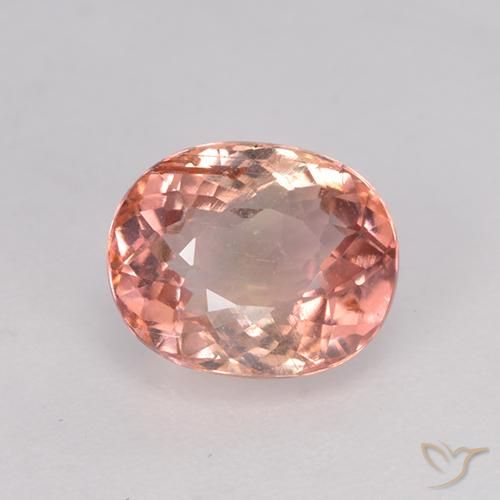 1.48ct Natural Rosado medio turmalina, Ovalada, VS