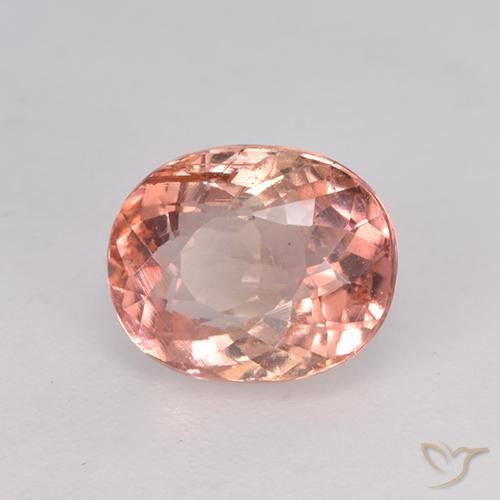 Turmalina Rosado medio natural de 1.48 ct, Ovalada, VS