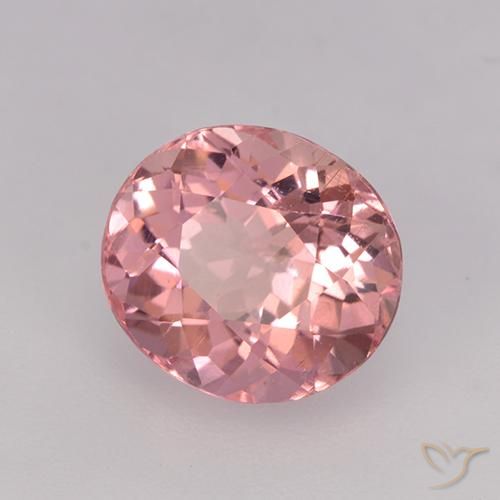 Turmalina Rosado Bubblegum natural de 1.80 ct, Ovalada, VVS-VS