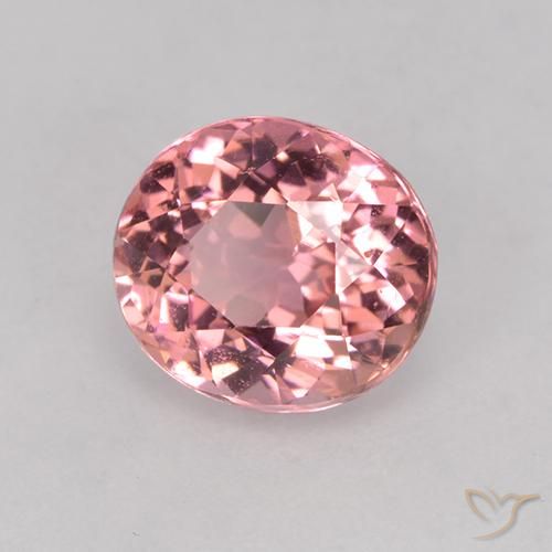 Turmalina Rosado Bubblegum natural de 1.68 ct, Ovalada, VVS-VS