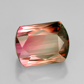 Turmalina multicolor natural de 5,27 ct, forma elegante, VVS