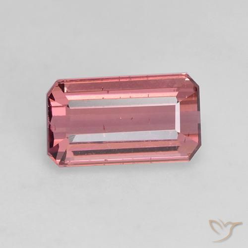 1.51ct Natural Rosado naranja Turmalina, corte esmeralda, VS