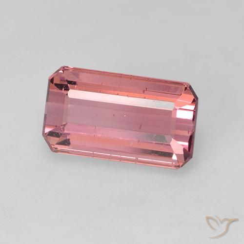 Turmalina Rosado naranja natural de 1.51 ct, Corte Octágono / Esmeralda, VS
