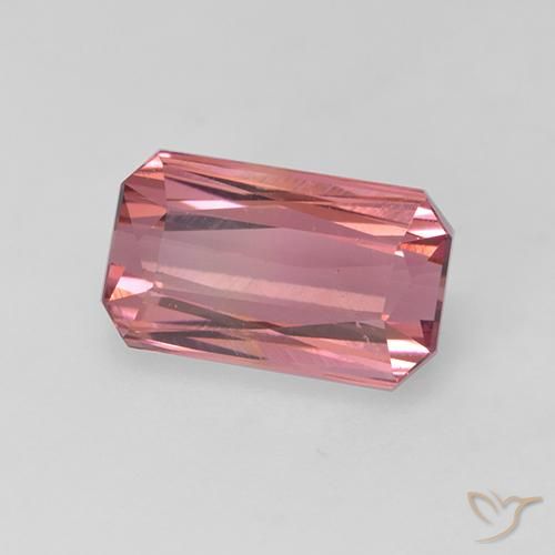 Turmalina Rosado naranja intenso natural de 1.84 ct, Corte Octágono / Esmeralda, VVS-VS