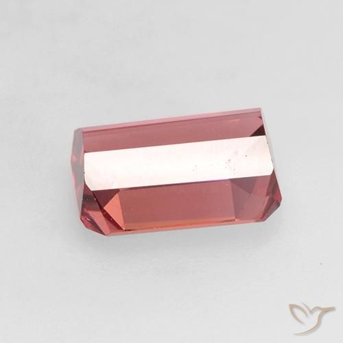 Turmalina Rosado rojizo natural de 1.38 ct, Corte Octágono / Esmeralda, VVS-VS