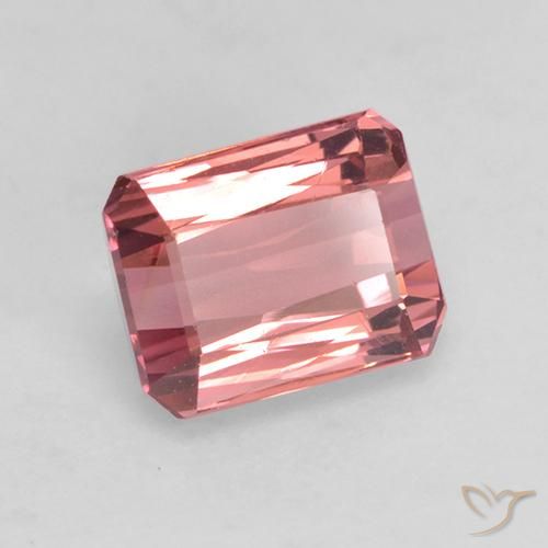 Turmalina Rosado medio natural de 1.43 ct, Corte Octágono / Esmeralda, VVS-VS