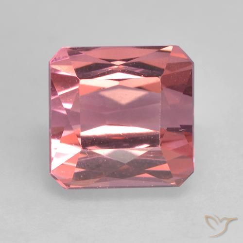 1.65ct Natural Rosado claro Turmalina, corte esmeralda, VVS-VS