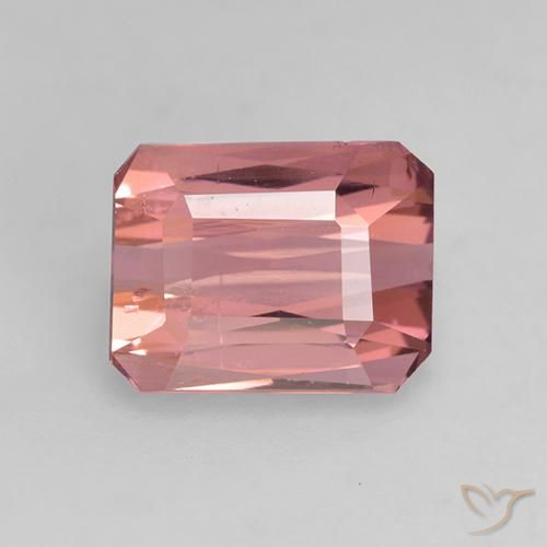 1.55ct Natural Rosado claro Turmalina, corte esmeralda, VVS-VS