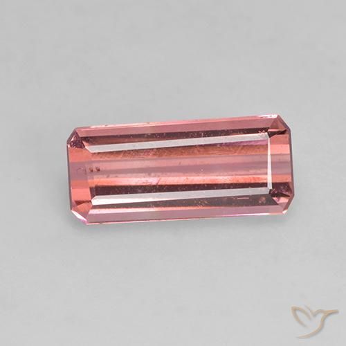 1.07ct Natural Rosado medio Turmalina, corte esmeralda, VVS-VS