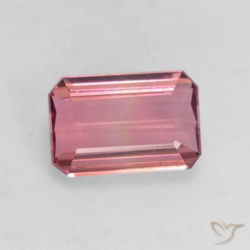 1.49ct Natural Rosado medio Turmalina, corte esmeralda, VVS-VS