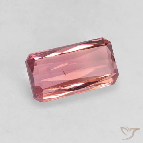 Turmalina Rosado naranja natural de 1.36 ct, Corte Octágono / Esmeralda, VS