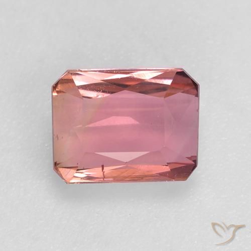 1.04ct Natural Rosado intenso Turmalina, corte esmeralda, VS