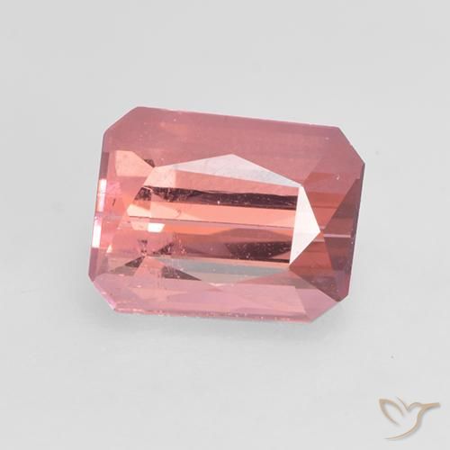 1.14ct Natural Rosado medio Turmalina, corte esmeralda, VVS-VS