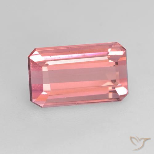 1.55ct Natural Rosado Bubblegum Turmalina, corte esmeralda, VVS-VS