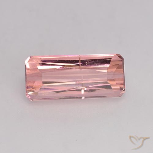 1.28ct Natural Rosado Bubblegum Turmalina, corte esmeralda, SI