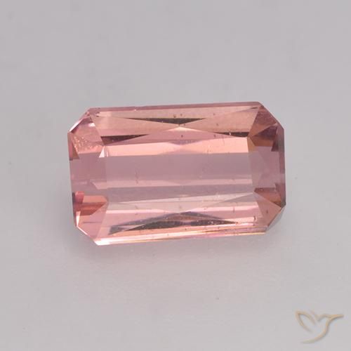 1.35ct Natural Rosado naranja Turmalina, corte esmeralda, VS
