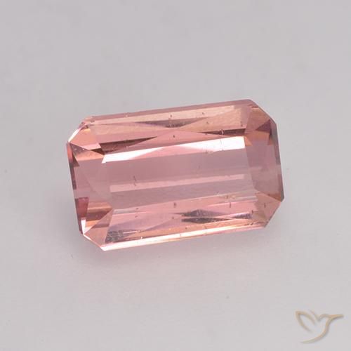 Turmalina Rosado naranja natural de 1.35 ct, Corte Octágono / Esmeralda, VS
