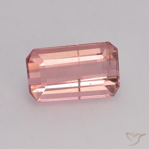1.11ct Natural Rojo manzana claro Turmalina, corte esmeralda, SI