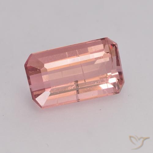 Turmalina Rojo manzana claro natural de 1.11 ct, Corte Octágono / Esmeralda, SI