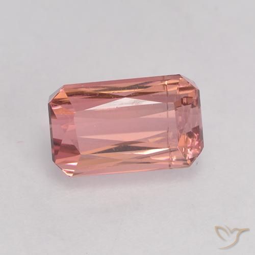 1.52ct Natural Rosado medio turmalina, corte esmeralda, VS-SI
