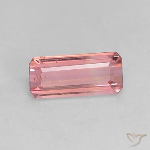 1.33ct Natural Rosado naranja Turmalina, corte esmeralda, VS