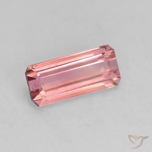 Turmalina Rosado naranja natural de 1.33 ct, Corte Octágono / Esmeralda, VS