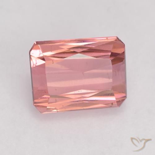 1.45ct Natural Rosado claro medio Turmalina, corte esmeralda, VS
