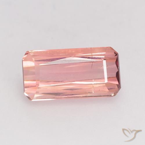 1.24ct Natural Rosado claro medio Turmalina, corte esmeralda, VS