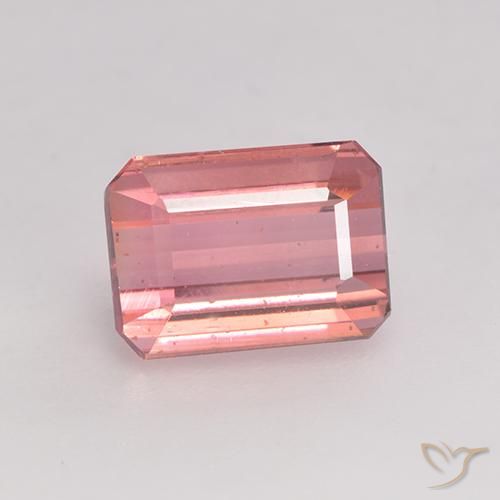 1.86ct Natural Rosado claro Turmalina, corte esmeralda, VS