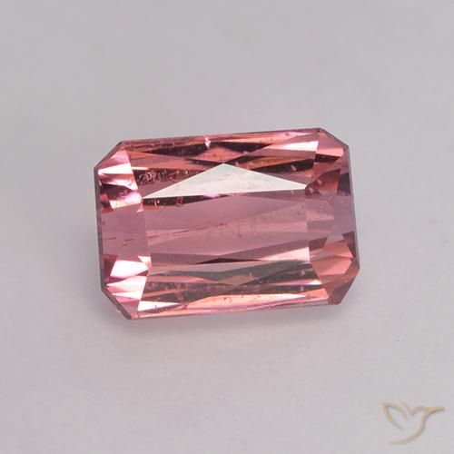 1.60ct Natural Rosado medio Turmalina, corte esmeralda, VS-SI